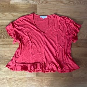 ❣️ LOFT Boxy Ruffle Top